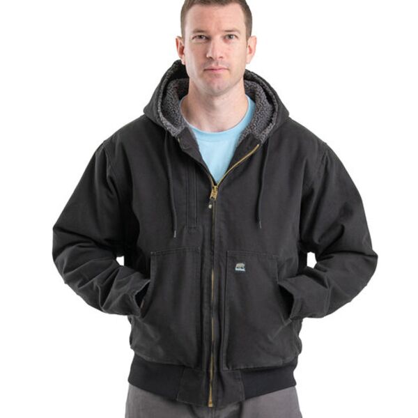 Men's Highland Flex180® Washed Duck Hooded Work Jacket Thumbnail
