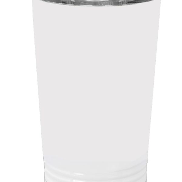 White 16 oz. Polar Camel Pint with Slider Lid Thumbnail